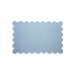 My Texas House XL Blue Scallop Indoor/Outdoor Layering Rug, 38x58